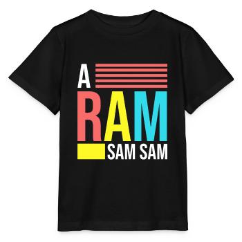 Lustige Kita Sprüche Aramsamsam Erzieher Lied - Stanley/Stella Kinder T-Shirt MINI CREATOR  - Schwarz - Vorne - Mikhail (115cm)