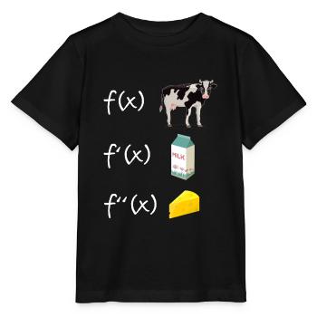 Fonction de dérivation Professeur de mathématiques Dérivation - T-shirt bio MINI CREATOR Stanley/Stella Enfant - noir - Devant - Mikhail (115cm)