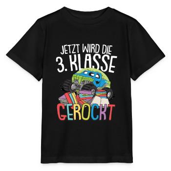 3. Klasse Auto Grundschule Junge Geschenk - Stanley/Stella Kinder T-Shirt MINI CREATOR  - Schwarz - Vorne - Mikhail (115cm)