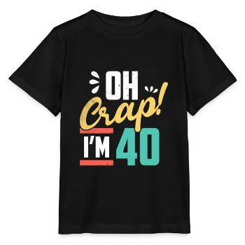40th birthday - Stanley/Stella MINI CREATOR Kids’ T-Shirt - black - Front - Mikhail (115cm)