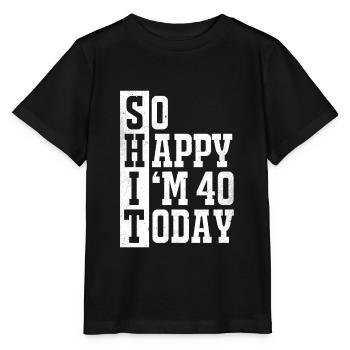 40th birthday - Stanley/Stella MINI CREATOR Kids’ T-Shirt - black - Front - Mikhail (115cm)