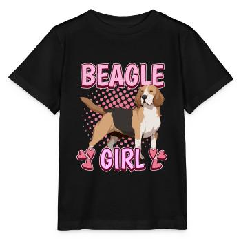 Beagle Girl - T-shirt bio MINI CREATOR Stanley/Stella Enfant - noir - Devant - Mikhail (115cm)