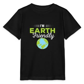 Ich bin umweltfreundliche Umwelt Erneuerbare Energien - Stanley/Stella Kinder T-Shirt MINI CREATOR  - Schwarz - Vorne - Mikhail (115cm)