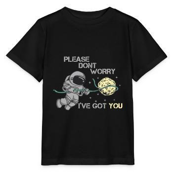 Space Weltraum - Stanley/Stella Kinder T-Shirt MINI CREATOR  - Schwarz - Vorne - Mikhail (115cm)