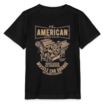 Muscle Car / V8 / Hot Rod / V8 Engine / V8 Son - T-shirt bio MINI CREATOR Stanley/Stella Enfant - noir - Devant - Mikhail (115cm)