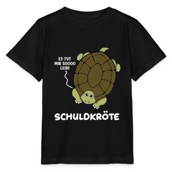 Schuldkröte Es Tut mir soo leid Schildkröte - Stanley/Stella Kinder T-Shirt MINI CREATOR  - Schwarz - Vorne - Mikhail (115cm)