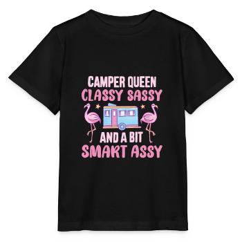 Camper Queen Elegant Frech Outdoor feu de camp - T-shirt bio MINI CREATOR Stanley/Stella Enfant - noir - Devant - Mikhail (115cm)