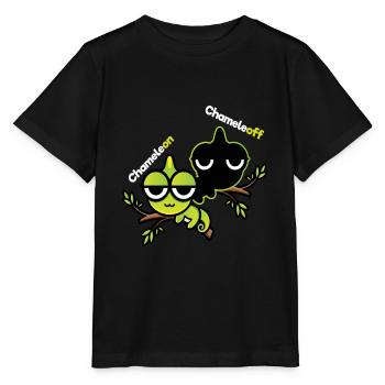 Chamäleon Chameleoff Reptil Echse - Stanley/Stella Kinder T-Shirt MINI CREATOR  - Schwarz - Vorne - Mikhail (115cm)