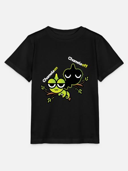 Chamäleon Chameleoff Reptil Echse - Stanley/Stella Kinder T-Shirt MINI CREATOR - Schwarz