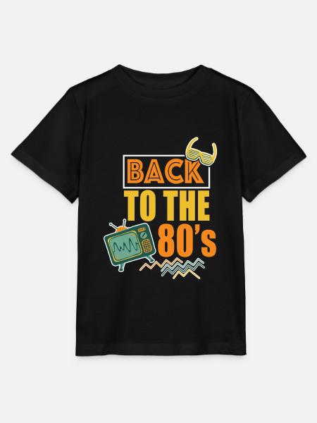 80er Jahre Back to the 80s - Stanley/Stella Kinder T-Shirt MINI CREATOR  - Schwarz
