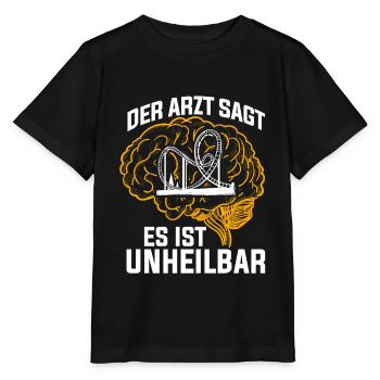 Der Arzt sagt es ist unheilbar Freizeitpark - Stanley/Stella Kinder T-Shirt MINI CREATOR  - Schwarz - Vorne - Mikhail (115cm)