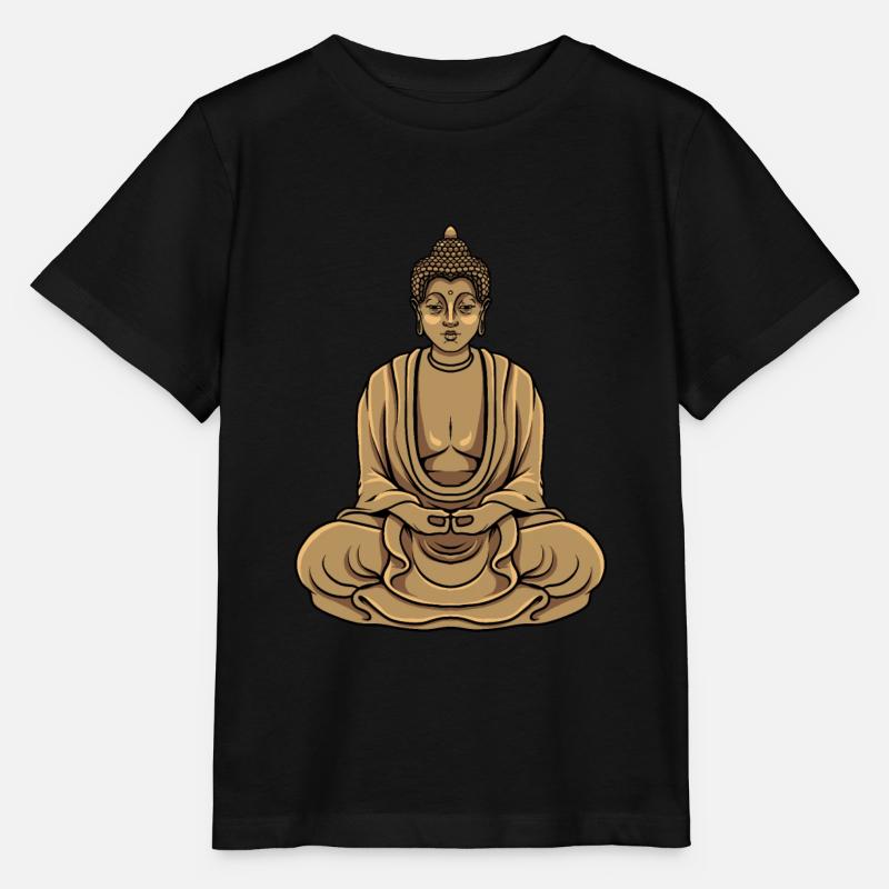 Bouddha bouddhiste bouddhisme - T-shirt bio MINI CREATOR Stanley/Stella Enfant - noir
