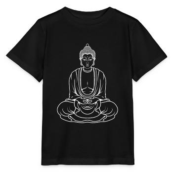 Buddha Buddhist Buddhism - Stanley/Stella MINI CREATOR Kids’ T-Shirt - black - Front - Mikhail (115cm)