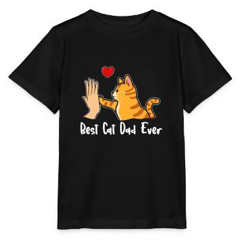Meilleur Cat Dad Ever Cat L amer Papa Best Dad - T-shirt bio MINI CREATOR Stanley/Stella Enfant - noir - Devant - Mikhail (115cm)