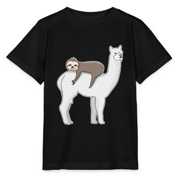 Looked in Sloth Alpaca Looked in - Stanley/Stella MINI CREATOR Kids’ T-Shirt - black - Front - Mikhail (115cm)