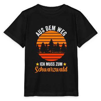 Aus dem Weg ich muss zum Schwarzwald - Stanley/Stella Kinder T-Shirt MINI CREATOR  - Schwarz - Vorne - Mikhail (115cm)