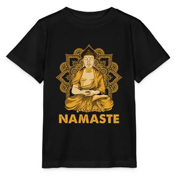 Buddha Buddhist Buddhism - Stanley/Stella MINI CREATOR Kids’ T-Shirt - black - Front - Mikhail (115cm)