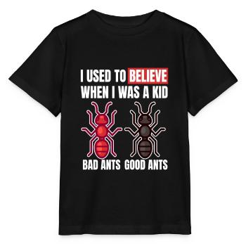 I Used To Believe Fourmis insectes - T-shirt bio MINI CREATOR Stanley/Stella Enfant - noir - Devant - Mikhail (115cm)
