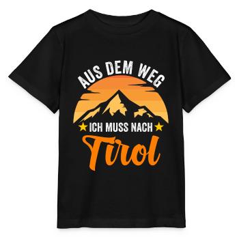 Aus dem Weg ich muss nach Tirol - Stanley/Stella Kinder T-Shirt MINI CREATOR  - Schwarz - Vorne - Mikhail (115cm)