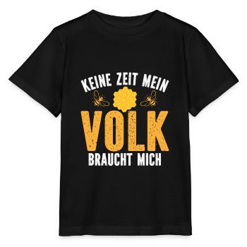 Keine Zeit mein Volk braucht mich - Stanley/Stella Kinder T-Shirt MINI CREATOR  - Schwarz - Vorne - Mikhail (115cm)