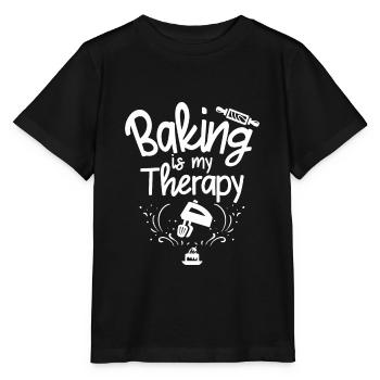 Baking Is My Therapy - Geschenk - Stanley/Stella Kinder T-Shirt MINI CREATOR  - Schwarz - Vorne - Mikhail (115cm)