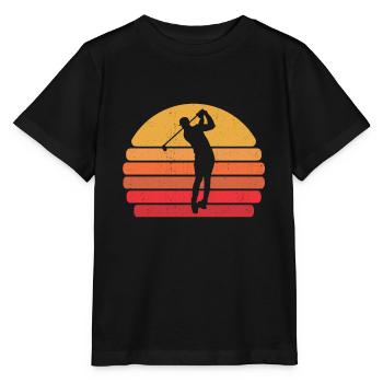 Golf rétro golf golf golf - T-shirt bio MINI CREATOR Stanley/Stella Enfant - noir - Devant - Mikhail (115cm)