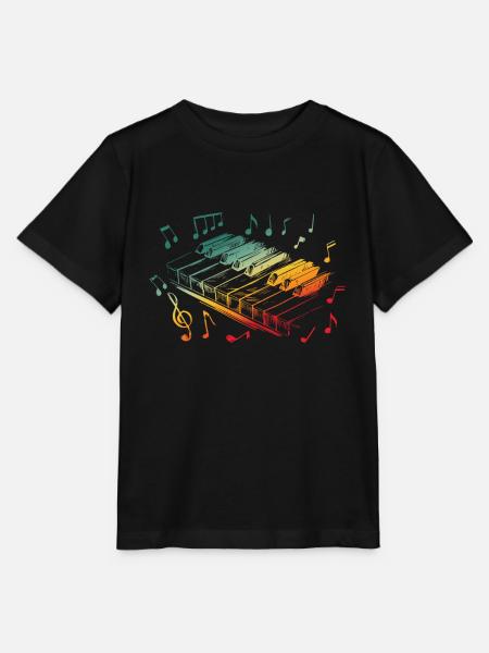 Piano Keyboard Musical Instrument Pianist Musician - Stanley/Stella Kinder T-Shirt MINI CREATOR - Schwarz