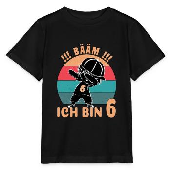 Bääm Geburtstag ich bin 6. - Stanley/Stella Kinder T-Shirt MINI CREATOR  - Schwarz - Vorne - Mikhail (115cm)