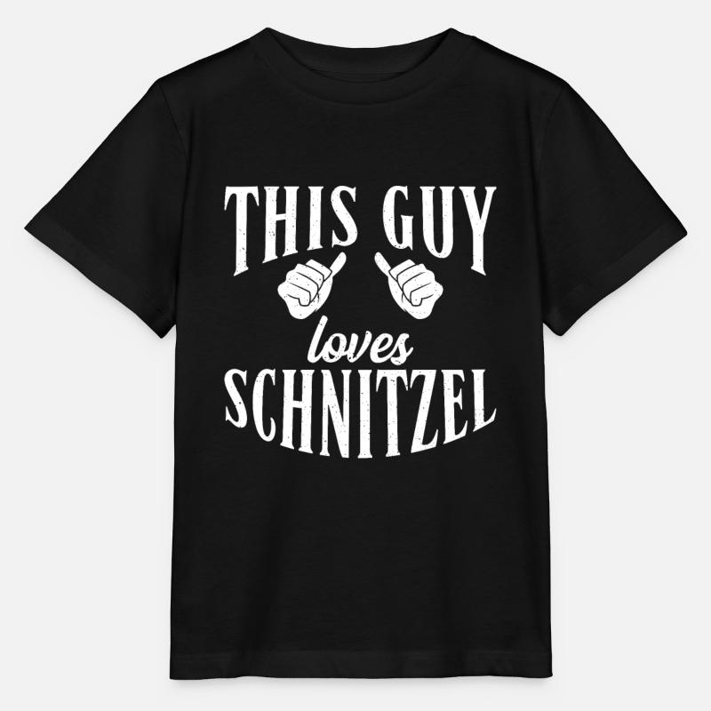 This Guy loves Schnitzel - Stanley/Stella Kinder T-Shirt MINI CREATOR - Schwarz