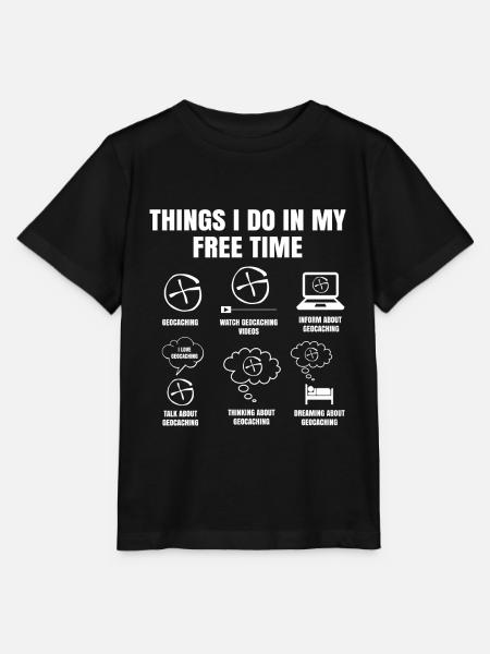 Things I Do In My Free Time Geocaching Navigation - Stanley/Stella T-shirt MINI CREATOR til børn - sort