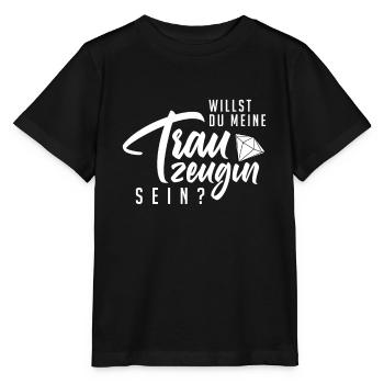 Willst Du Meine Trauzeugin Sein? Trauzeugin - Stanley/Stella Kinder T-Shirt MINI CREATOR  - Schwarz - Vorne - Mikhail (115cm)