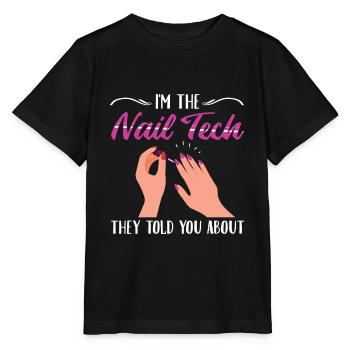 Je suis le Nail Tech ils vous ont parlé de Nail Studio - T-shirt bio MINI CREATOR Stanley/Stella Enfant - noir - Devant - Mikhail (115cm)