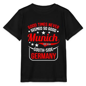 Munich - T-shirt bio MINI CREATOR Stanley/Stella Enfant - noir - Devant - Mikhail (115cm)