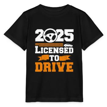 Licensed To Drive 2025 Drivers Permit Passed Teen - Stanley/Stella MINI CREATOR Kids’ T-Shirt - black - Front - Mikhail (115cm)