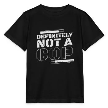 Un policier certainement pas un flic infiltré - T-shirt bio MINI CREATOR Stanley/Stella Enfant - noir - Devant - Mikhail (115cm)