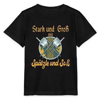 Spätzle und Soß - Stanley/Stella Kinder T-Shirt MINI CREATOR  - Schwarz - Vorne - Mikhail (115cm)