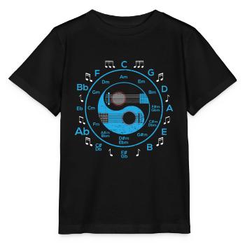 Gitarren Akkorde Akustik Gitarre Musiker Gitarrist - Stanley/Stella Kinder T-Shirt MINI CREATOR  - Schwarz - Vorne - Mikhail (115cm)