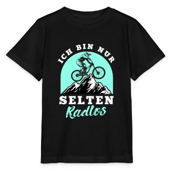 Ich bin nur selten Radlos - Stanley/Stella Kinder T-Shirt MINI CREATOR  - Schwarz - Vorne - Mikhail (115cm)
