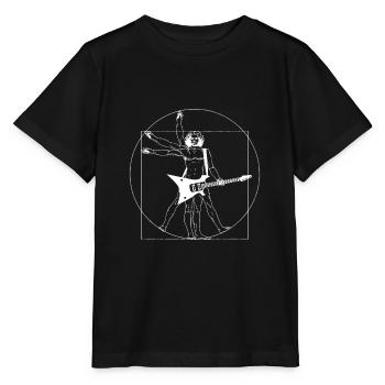 Vitruvian Guitariste Da Vinci guitare électrique - T-shirt bio MINI CREATOR Stanley/Stella Enfant - noir - Devant - Mikhail (115cm)