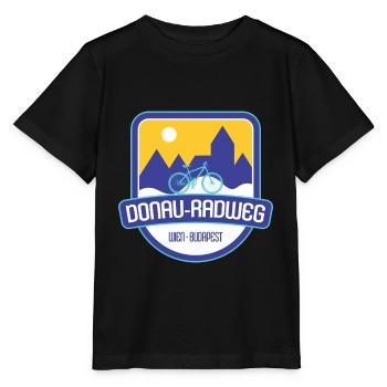 Donau-Radweg - Wien - Budapest - Stanley/Stella Kinder T-Shirt MINI CREATOR  - Schwarz - Vorne - Mikhail (115cm)