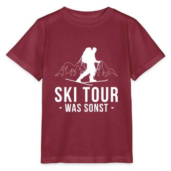 Skitour Wat nog meer? Toerski's - Stanley/Stella Kinder-T-shirt MINI CREATOR  - bourgognerood - Voor - Kain (125cm)
