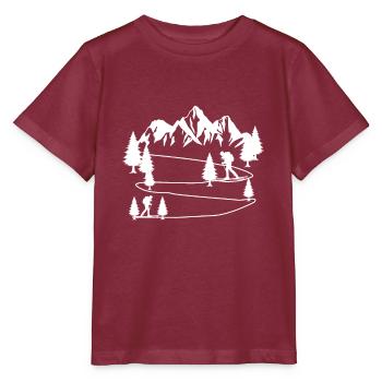 Skitouren Tourenski Geschenk - Stanley/Stella Kinder T-Shirt MINI CREATOR  - Burgunderrot - Vorne - Kain (125cm)