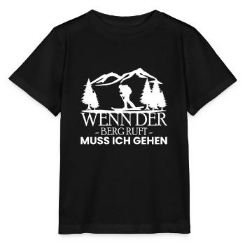 When the mountain calls I have to go ski touring - Stanley/Stella MINI CREATOR Kids’ T-Shirt - black - Front - Mikhail (115cm)