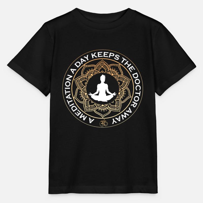 UNE MÉDITATION A DAY KEEPS THE DOCTOR - T-shirt bio MINI CREATOR Stanley/Stella Enfant - noir