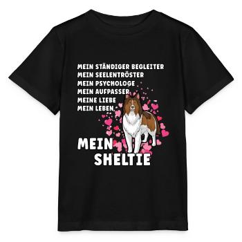 Mein Sheltie Hundehalter Hundeliebhaber - Stanley/Stella Kinder T-Shirt MINI CREATOR  - Schwarz - Vorne - Mikhail (115cm)