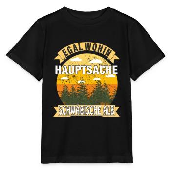 HAUPTSACHE SCHWÄBISCHE ALB - Stanley/Stella Kinder T-Shirt MINI CREATOR  - Schwarz - Vorne - Mikhail (115cm)