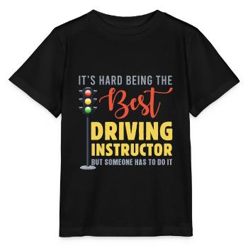 Driving licence Vehicles Driving instructor Profession - Stanley/Stella MINI CREATOR Kids’ T-Shirt - black - Front - Mikhail (115cm)