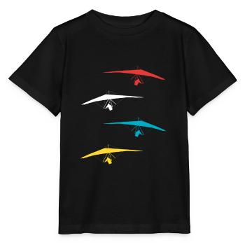 Drachenflieger Hängegleiter Deltasegler Flugsport - Stanley/Stella Kinder T-Shirt MINI CREATOR  - Schwarz - Vorne - Mikhail (115cm)