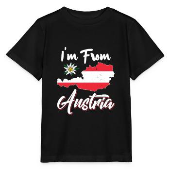 Je suis d’Autriche Autriche Autriche Accueil - T-shirt bio MINI CREATOR Stanley/Stella Enfant - noir - Devant - Mikhail (115cm)