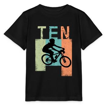 Children 10 Birthday BMX 10Years Children's Birthday - Stanley/Stella MINI CREATOR Kids’ T-Shirt - black - Front - Mikhail (115cm)